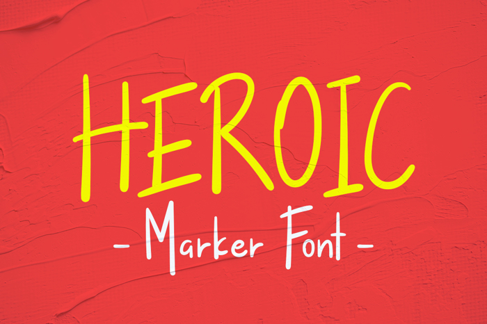 Heroic Font poster