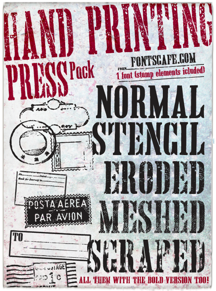 printing press font