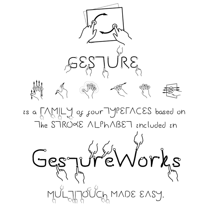 Gesture Font Family (4 styles) by GestureWorks FontSpace
