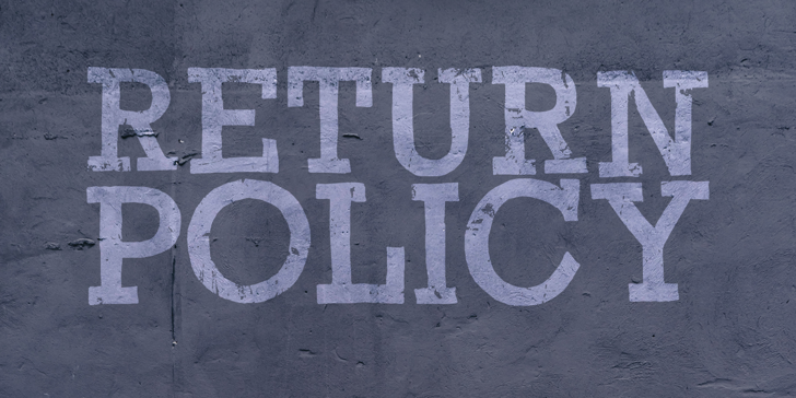Return Policy DEMO Font | Designed by David Kerkhoff