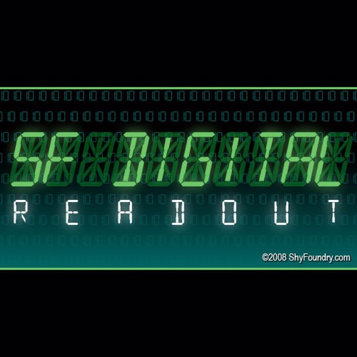 SF Digital Readout Font Family (6 styles) by ShyFoundry FontSpace