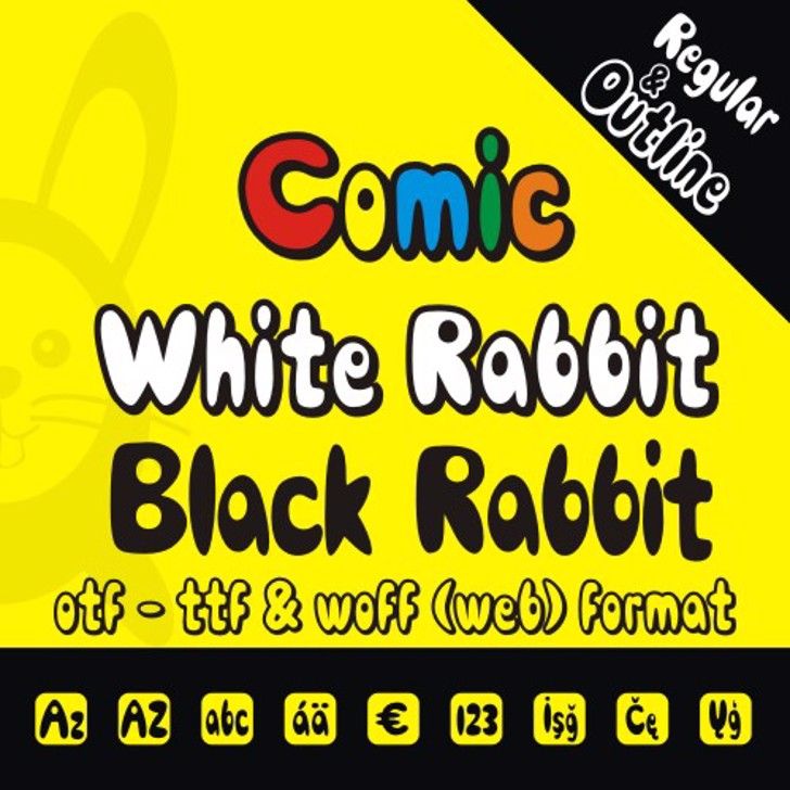 Comic Black Rabbit Font Family (2 styles) by studiotypo