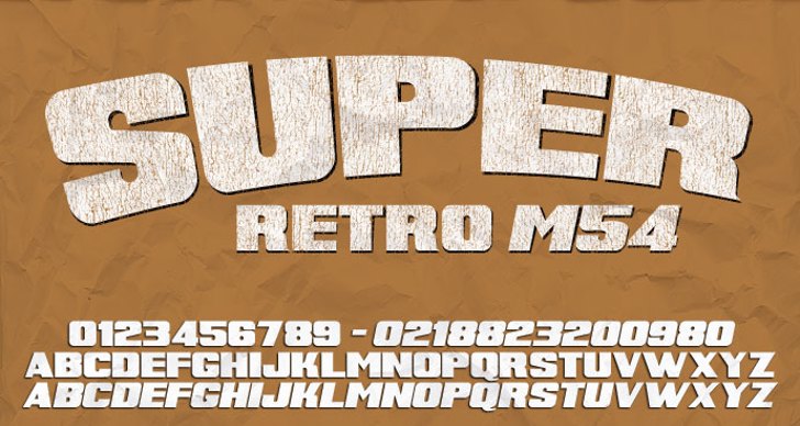 Super Retro M54 Font handwriting text