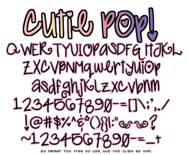 Cutie Pop Font by Megan Toy Fonts FontSpace