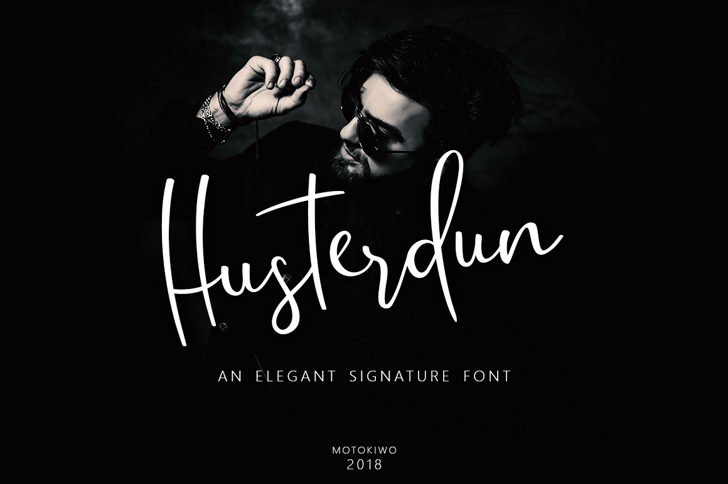 Script Font Face / Husterdun Script Font | Designed by Motokiwo - They are organized into highly regular formal types.