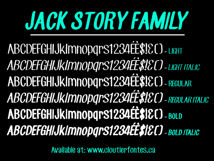 CF Jack Story Font Designed by CloutierFontes