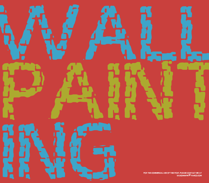 WALL PAINTING Font by SAJI JOHNNY KUNDUKULAM FontSpace