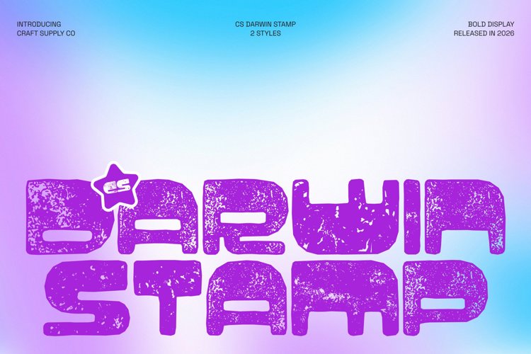 Preview of CS Darwin Stamp Font