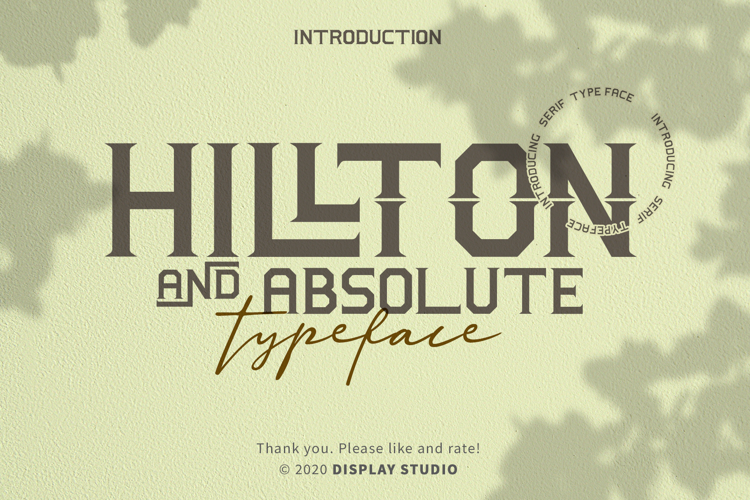 Hillton and Absolute Font