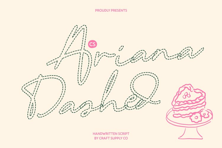 Preview of CS Ariana Dashed Font