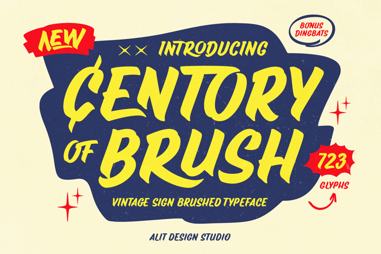 Centory of Brush Font