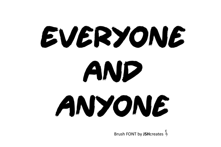 Preview of Everyone and Anyone Font