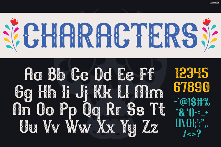 Preview of Luchados Font