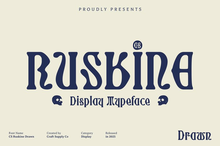 Preview of CS Ruskine Drawn Font