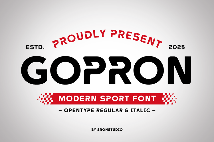 Preview of Gopron Font