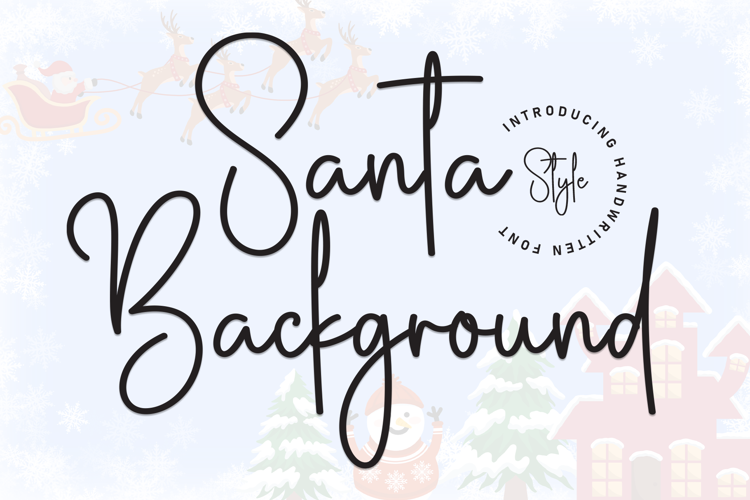 Preview of Santa Background Font