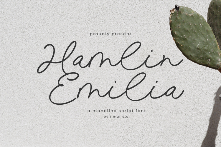 Preview of Hamlin Emilia Font