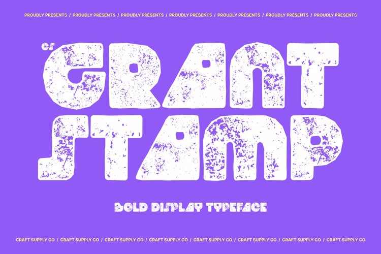 Preview of CS Grant Stamp Font
