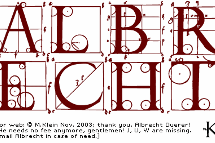 Sketches By Duerer Font