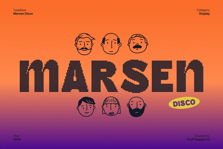 Preview of Marsen Disco Font