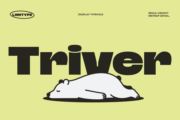 Preview of Triver - Bold Inktrap Font