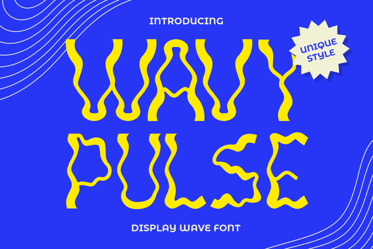 Preview of Wavy Pulse Font