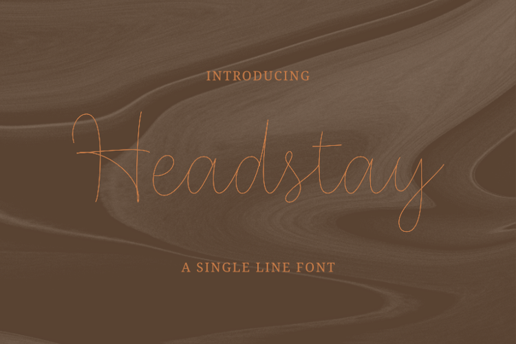Headstay Single Line Font