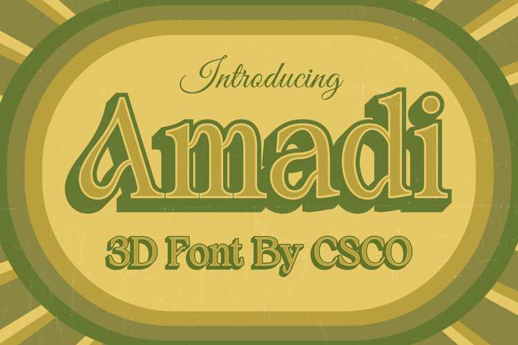 Amadi 3D Font