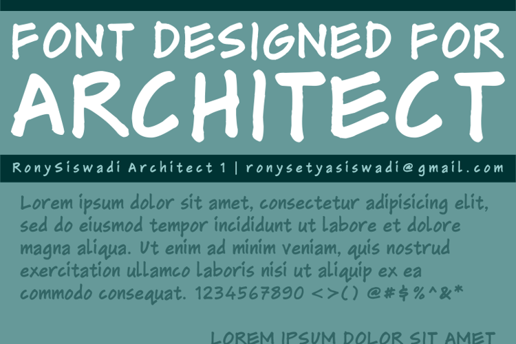 Rony Siswadi Architect 1 Font