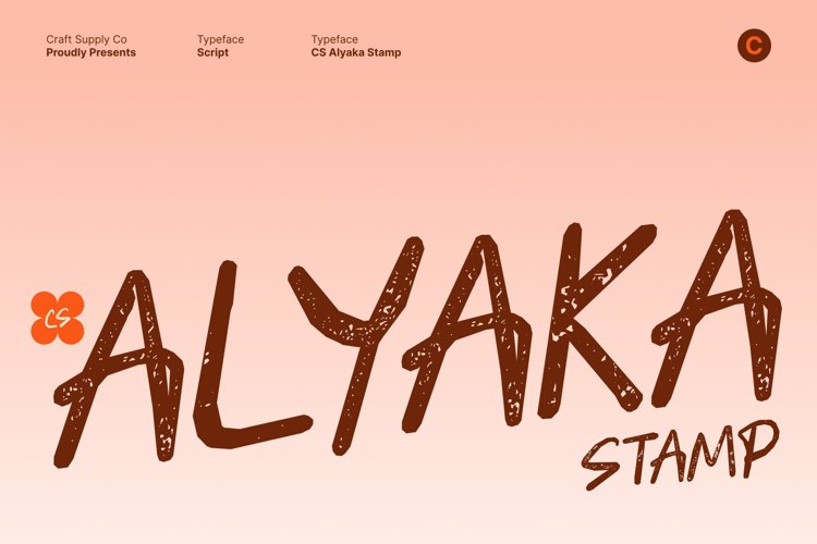 Preview of CS Alyaka Stamp Font
