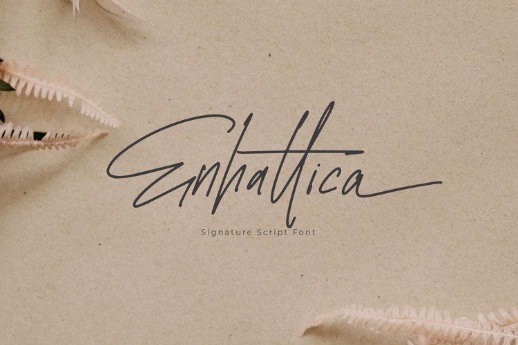 Preview of Enhattica Font