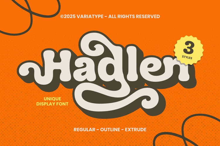 Preview of Hadlen Font