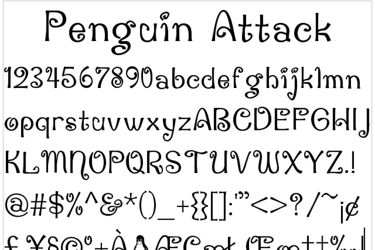 Penguin Attack Font