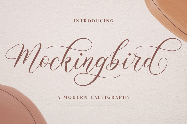 Preview of Mockingbird Swash Font