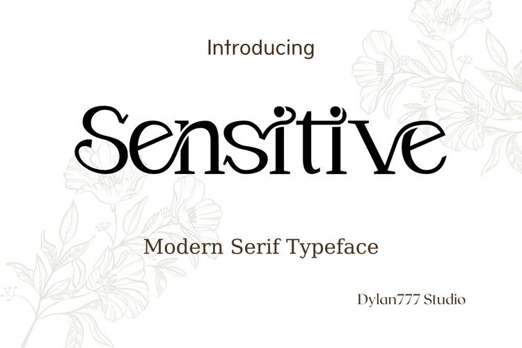 Preview of Sensitive Font