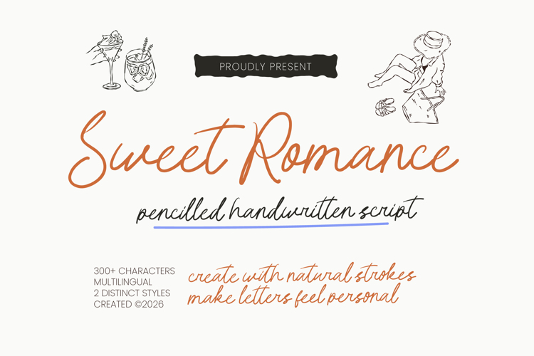 Preview of Sweet Romance Font