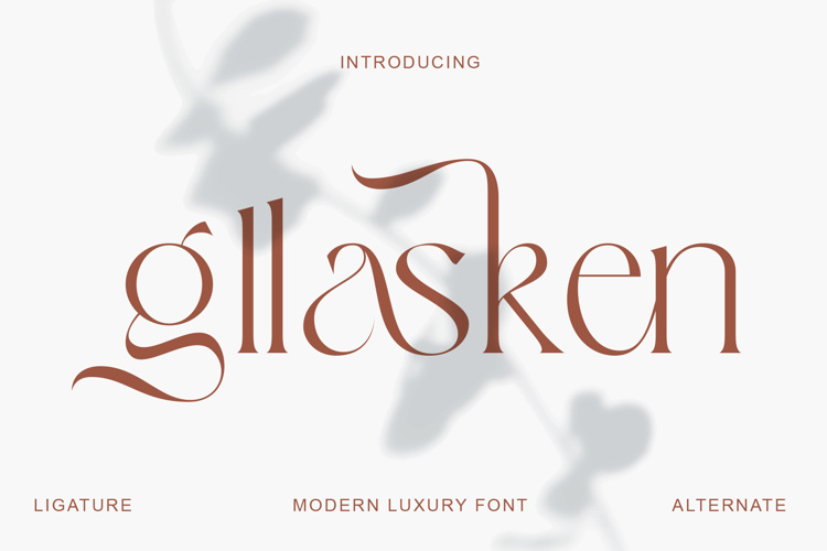 Preview of Gllasken Font