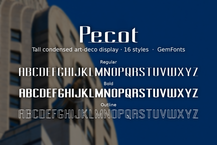 Preview of Pecot Font
