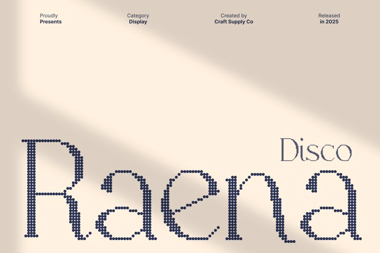 Preview of Raena Disco Font