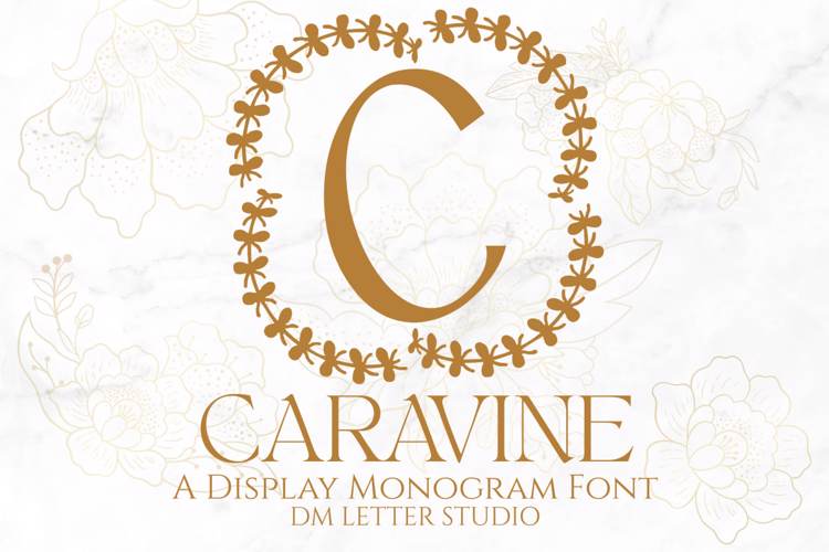 Preview of Caravine Monogram Font