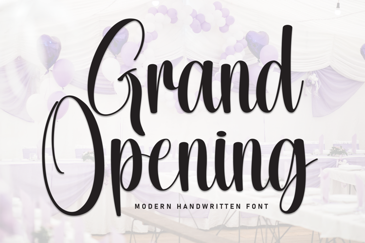 Preview of Grand Opening Font