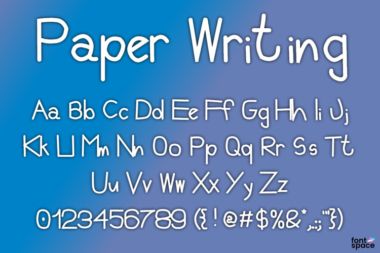 Paper Writing Font