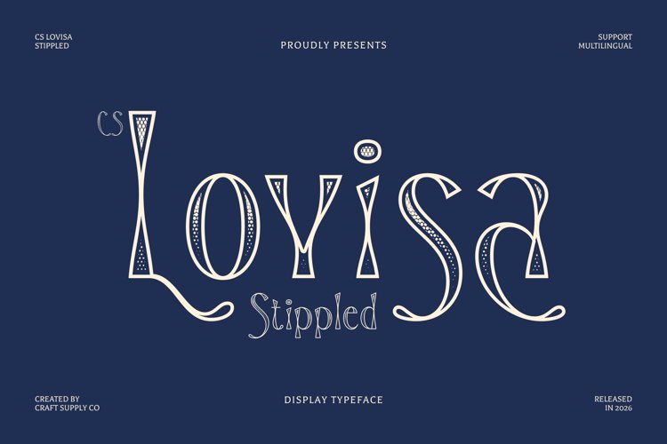 Preview of CS Lovisa stippled Font
