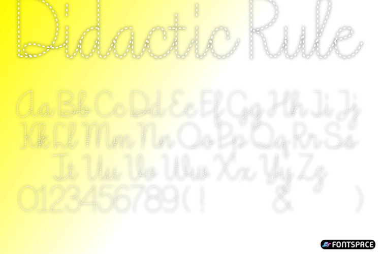 Preview of Didactic Rule Font