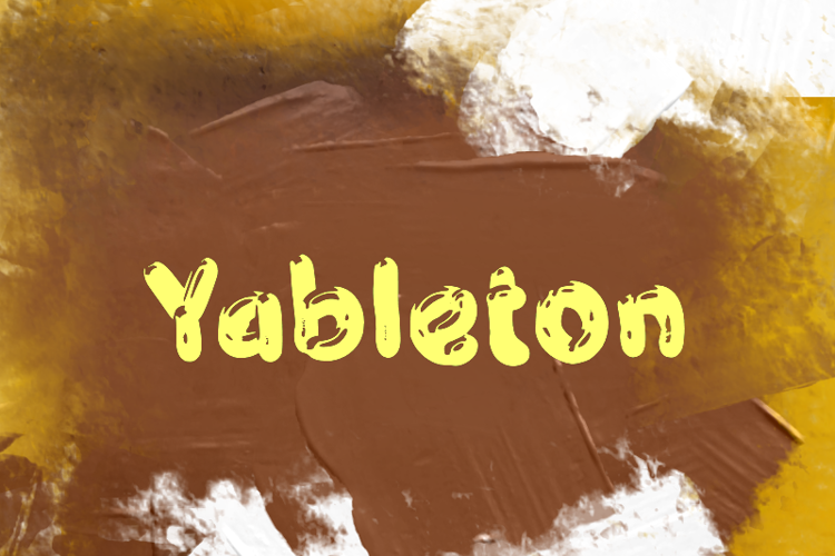 Preview of y  Yableton Font