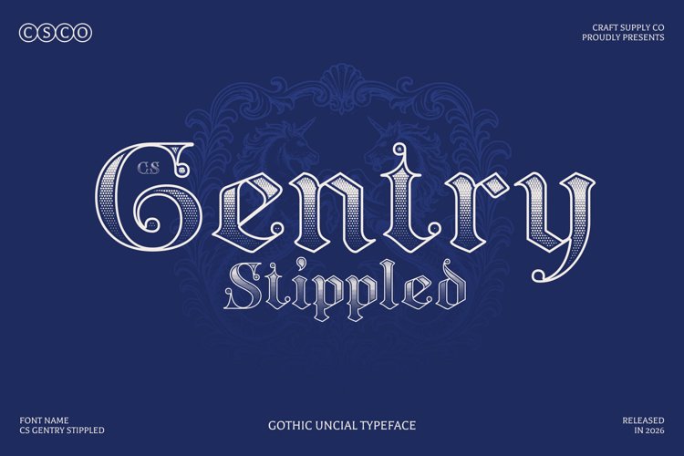 Preview of CS Gentry Stippled Font