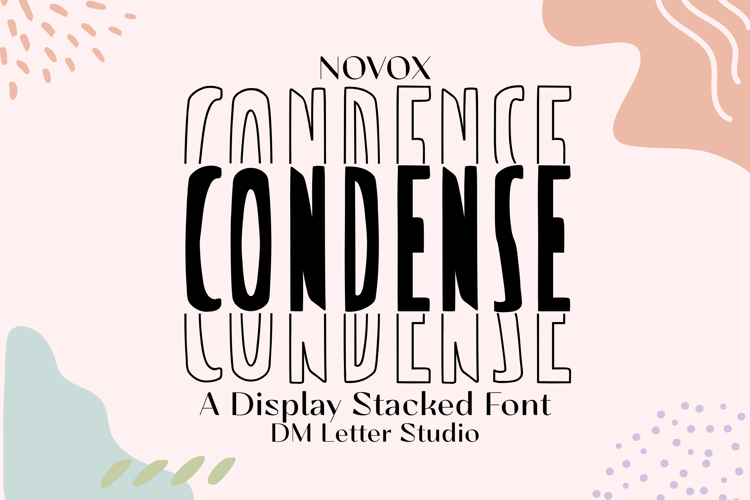 Preview of Novox Condense Stacked Font