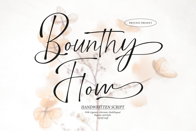 Bounthy Flow Font