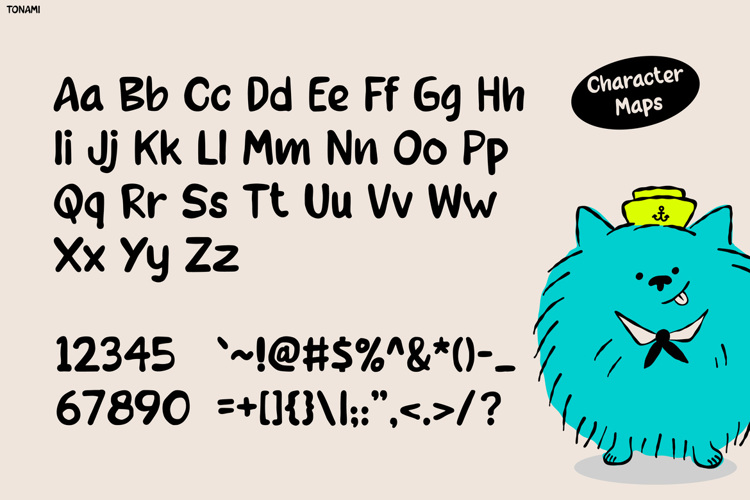 Preview of Tonami Font