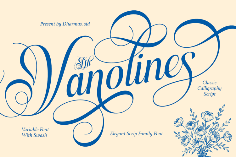 Preview of Dh Vanolines Font